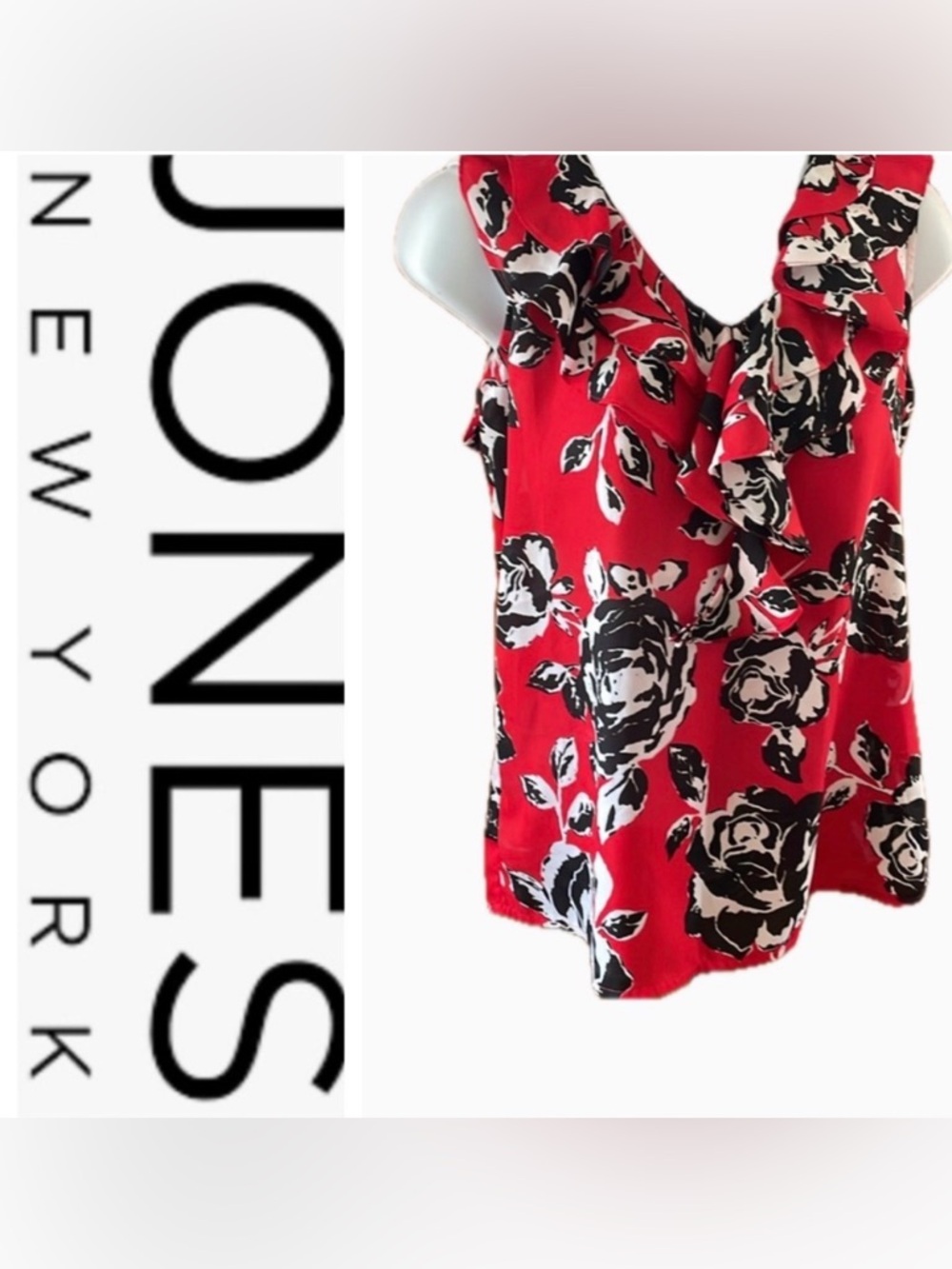 Red Floral Top 🌹🖤